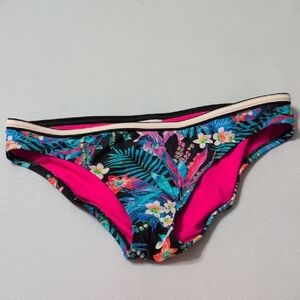 Tropical Floral Women's Bikini Bottom Size M Profile Blush